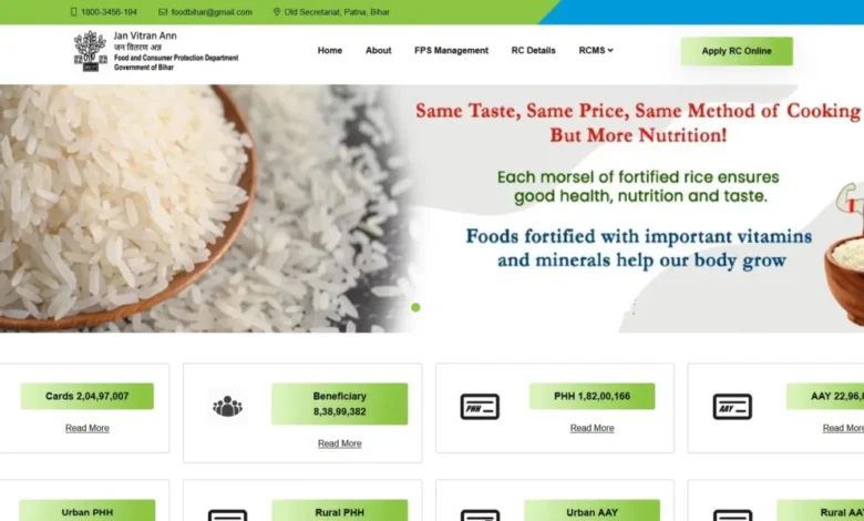 Bihar New Ration Card List Official Website
